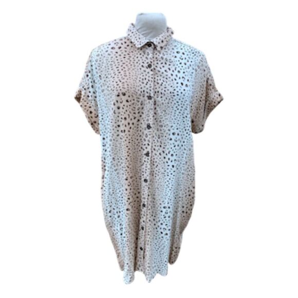 Animal Print Shirt Dress by The Limited, Dize L - Picture 1 of 11
